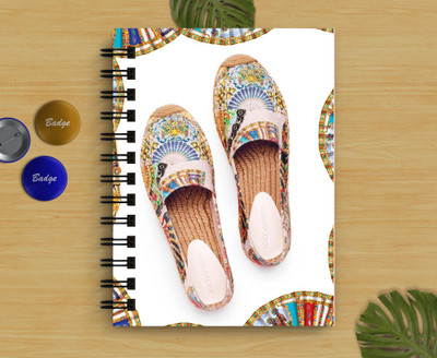 DI-KRAFT Footwear printed on book Regular Notebook A5 Diary Unruled 160 Pages(White)