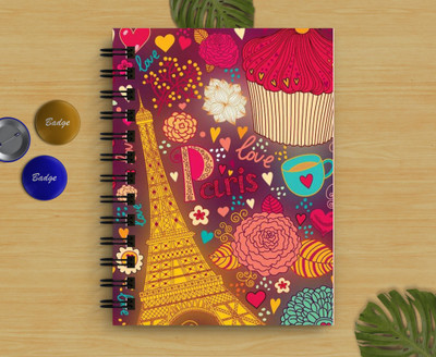 DI-KRAFT Multicolor Printed Regular Notebook A5 Diary Unruled 160 Pages(Multicolor)