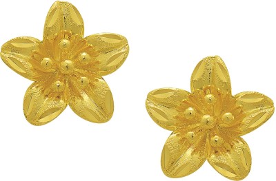 SPARGZ Fashionable Floral Gold Plated Daily Wear Stud Alloy Stud Earring