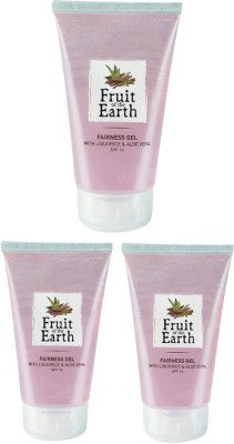 Fruit of the earth Fairness Gel With Liquorice & Aloe Vera SPF14 (Pack of 3, 3*100ml)(300 ml)