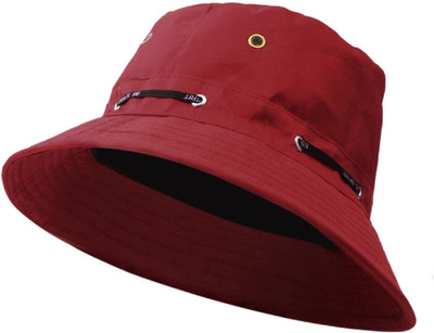 ZACHARIAS Fishermen Bucket Cap Hat(Maroon, Pack of 1)