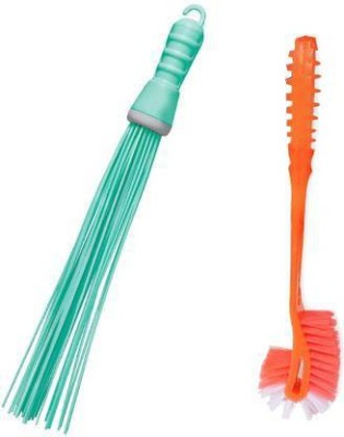 HH ENTERPRISES Home Cleaning Set Plastic Kharata / Toilet Brush Broom(Multicolor)