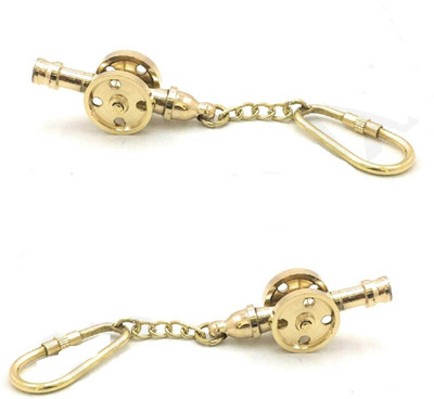 Ascent India set of 2 brass keychain keyrings for keys gift Key Chain