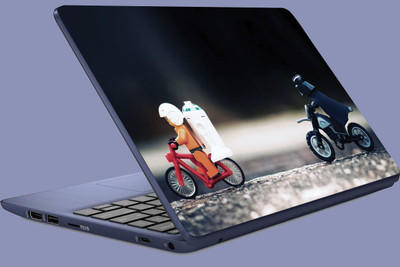 Go Green Tale Toys Design Print Laptop Sticker|Printed on Vinyl, Premium Quality, HD, Bubble Free, Scratchproof, Easy to Apply Laptop Protector for all types of laptops and Model upto 15.75 Eco-Vinyl Paper Laptop Decal 15.6