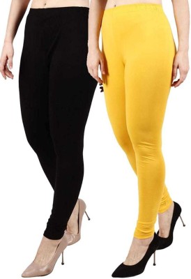 ASA Churidar  Western Wear Legging(Black, Yellow, Solid)