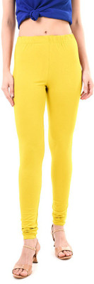 DSP Trends Churidar  Western Wear Legging(Yellow, Solid)