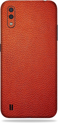 OggyBaba Samsung Galaxy M01 Core, M01Core Mobile Skin((Red Leather Skin With Glossy Finish))
