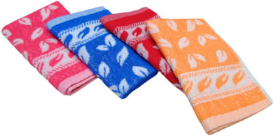 Mps cotton cool Rose_Cotton_Napkin_01 Multicolor Cloth Napkins(4 Sheets)