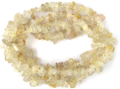 CRYSTU Golden Rutile Mala Natural Crystal Mala Stone Mala Stone Necklace Natural Chip Beads Mala Crystal Necklace Fashion Jewelry For Reiki Healing and increase Energy 32 inch Approx Beads, Crystal, Quartz Stone Chain