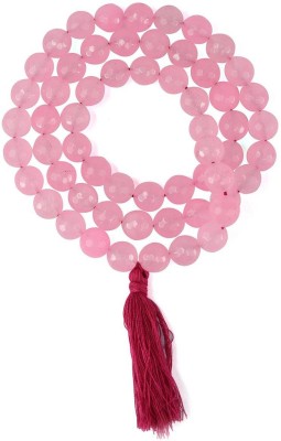 REIKI CRYSTAL PRODUCTS Rose Quartz Natural Crystal Stone 12 mm DC Round Bead Mala/Necklace For Unisex Beads, Rose Quartz, Crystal Crystal Chain
