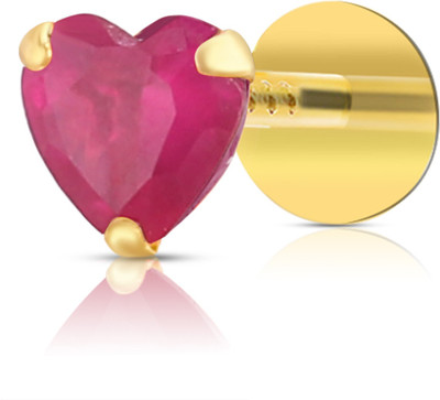 Rubygold Cubic Zirconia Gold-plated Plated Brass Nose Stud