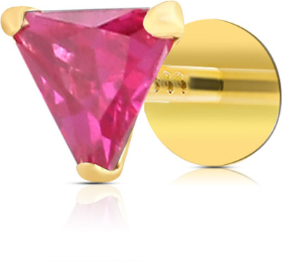 RUBBIE Cubic Zirconia Gold-plated Plated Metal Nose Stud