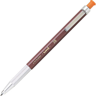 UNI 2.0mm Lead Holder Drop Type Mechanical Pencil 2B MH5002B Pencil(Set of 1, Brown)
