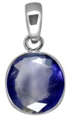 RSPSHAKTI Blue Sapphire neelam nilam Natural Gemstone Panch Dhatu Silver Coated Pendant for Men and Women Weight 7.25 Ratti with Lab Certificate Silver Metal