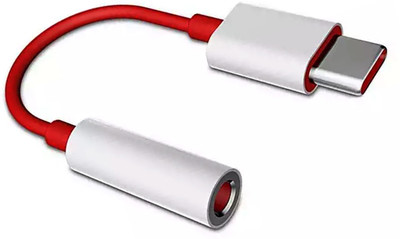 WRENS Red & White Type-C to 3.5mm Jack (Red & White) Phone Converter(Android)