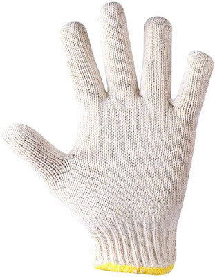 RBGIIT RSWH_ Reusable Washable Knitted Cotton Hand Gloves For Uses In Contruction Fire Safety Kitchen Cutting Vegetable Farmer Indrusty Worker Chemical Aryan Steel Cutting Safe Fingre And Arms Protective Protection Gloves Men Women Season Winter Cold Storage Bundle67 Kevlar  Safety Gloves(Pack of 12