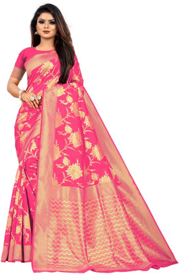 Vartul Enterprise Self Design Bollywood Jacquard Saree(Multicolor)