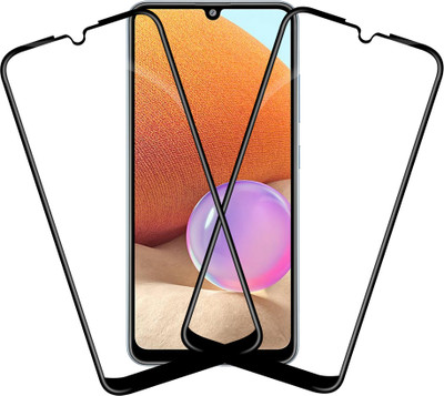 HUPSHY Edge To Edge Tempered Glass for Samsung Galaxy A32(Pack of 2)