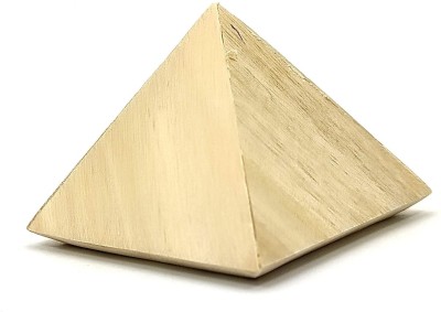 Shubh Sanket Vastu wooden pyramids Decorative Showpiece  -  17 cm(Wood, Beige)