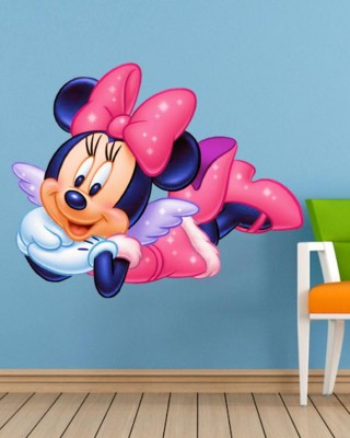 BALKRISHNA WALL STICKER 60 cm mickey mouse cartoon wall sticker 3d Self Adhesive Sticker(Pack of 1)