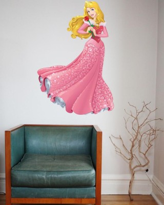 BALKRISHNA WALL STICKER 60 cm disney princess aurora wall sticker 3d Self Adhesive Sticker(Pack of 1)