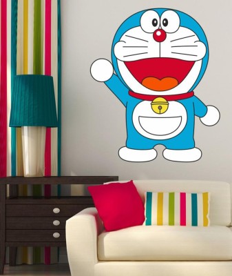 BALKRISHNA WALL STICKER 60 cm doraemon cartoon wall sticker 3d Self Adhesive Sticker(Pack of 1)