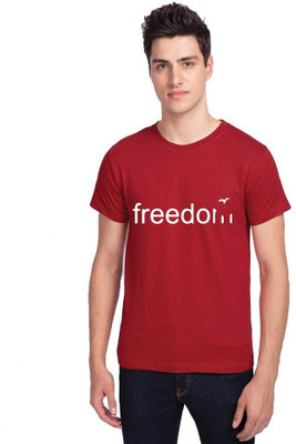 dreamkarts Printed Men Round Neck Red T-Shirt