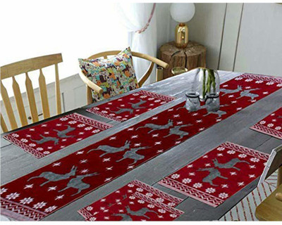 Benchmark Red 137 cm Table Runner(Cotton)