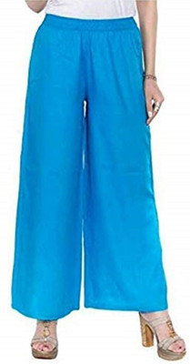 City Fashion Regular Fit Women Light Blue Trousers