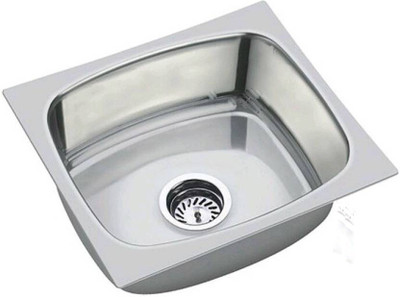 Prestige (17x20x8 inch) 'oval single bowl' Stainless steel Chrome Finish Kitchen Sink With Waste Coupling , Vessel Sink(chrome)