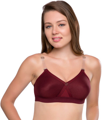 Trylo Women T-Shirt Non Padded Bra(Maroon)