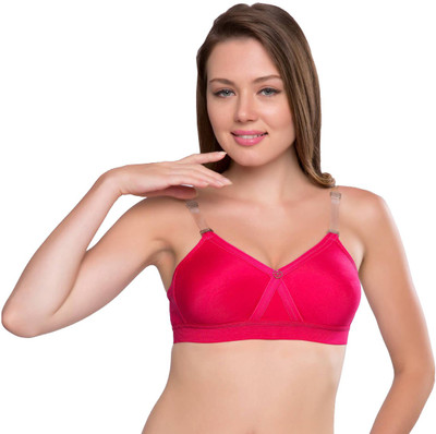 Trylo Women T-Shirt Non Padded Bra(Pink)