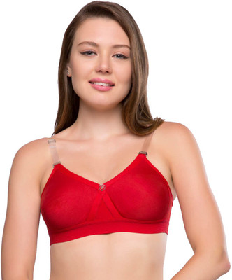 Trylo Women T-Shirt Non Padded Bra(Red)