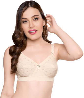 Trylo Women T-Shirt Non Padded Bra(Beige)