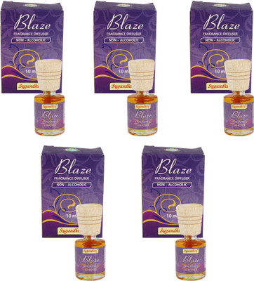 Sugandhim Blaze Diffuser Fragranace Diffuser Blaze 10 ml Pack of 5(5 x 10 ml)