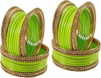 Suhagan Glass Zircon Bangle Set(Pack of 48)