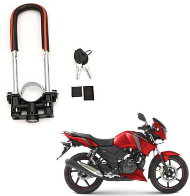BRPEARl Bike Front Shocker Wheel Lock-154 Bike Front U-Type Anti Theft Wheel Lock For TVS Apache RTR 160 Wheel Lock(Black, Red)