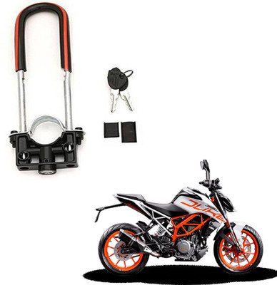 BRPEARl Bike Front Shocker Wheel Lock-145 Bike Front U-Type Anti Theft Wheel Lock For KTM Duke 390 Wheel Lock(Black, Red)