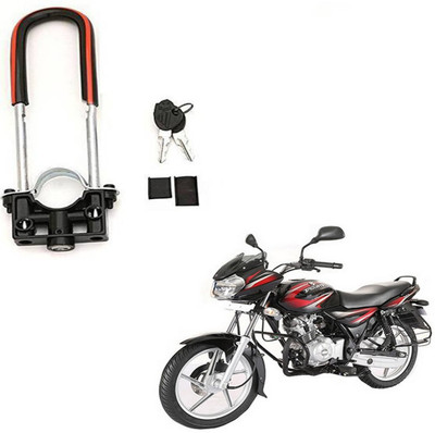 BRPEARl Bike Front Shocker Wheel Lock-179 Bike Front U-Type Anti Theft Wheel Lock For Bajaj Discover 100 DTS-i Wheel Lock(Black, Red)