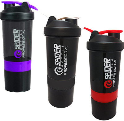 TRUE INDIAN 500 ml Plastic Shaker(Pack of 3, Multicolor)