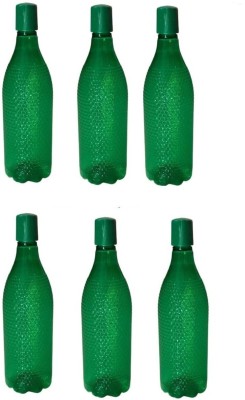 FLANKER 1 LTR Classic Water Bottle set of 6 1000 ml Bottle(Pack of 6, Green, PET)