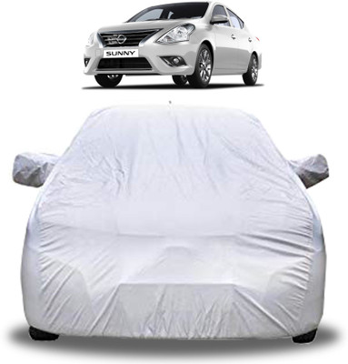 GoMechanic Car Cover For Nissan Sunny (With Mirror Pockets)(Silver)
