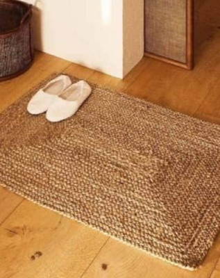 Suryansh Handloom Beige Jute Carpet(1 ft,  X 2 ft, Rectangle)