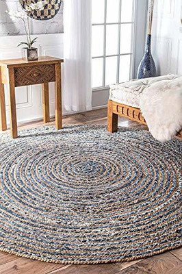 Suryansh Handloom Multicolor Jute Carpet(2 ft,  X 2 ft, Circle)