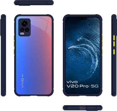 Express Buy Book Cover for VIVO V20 Pro(Blue, Dual Protection, Pack of: 1)