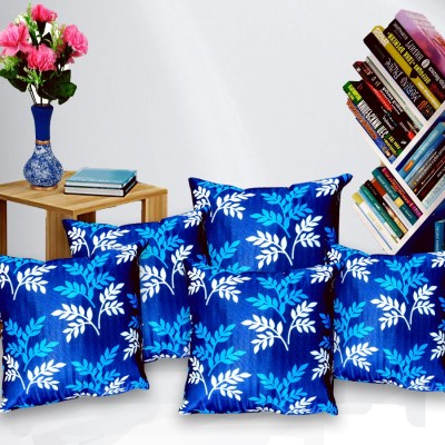 KANUSHI Polyester Cushions Cover(Pack of 5, 41 cm*41 cm, Blue)