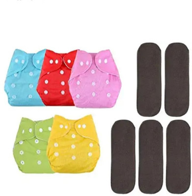 meet novelty Reuseable Washable Baby Cloth Dipper With 5layer Insert Free Size - S(5 Pieces)