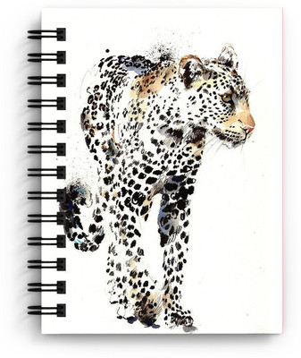 DI-KRAFT Tiger Printed Regular Notebook A5 Diary Unruled 160 Pages(Multicolor)