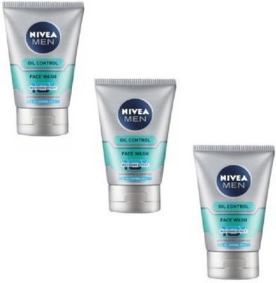 Nivea Men For Men Advanced Whitening Oil Control - (Pack of 3) Face Wash(150 ml)