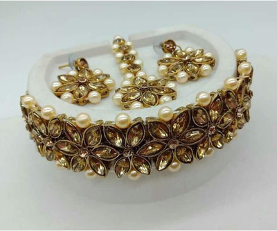 SHIV TRADITIONALS Alloy Copper Gold Jewellery Set(Pack of 1)